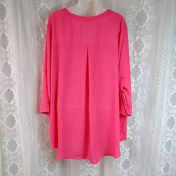 CHAUS NEW YORK PLUS SIZE 3X WOMEN'S BLOUSE - Picture 3 of 10